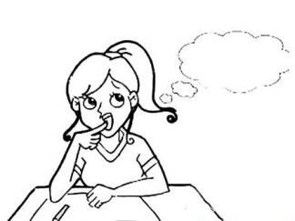 上课走神的样子3