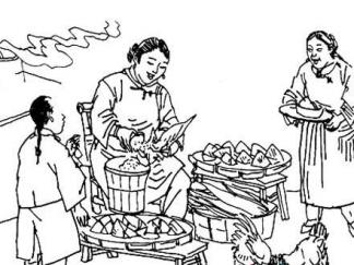 端午节包粽子