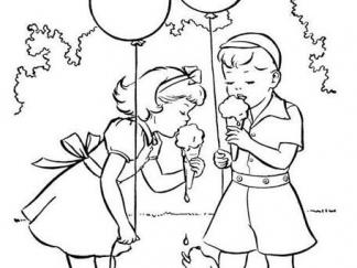 夏天吃冰激凌的孩子1