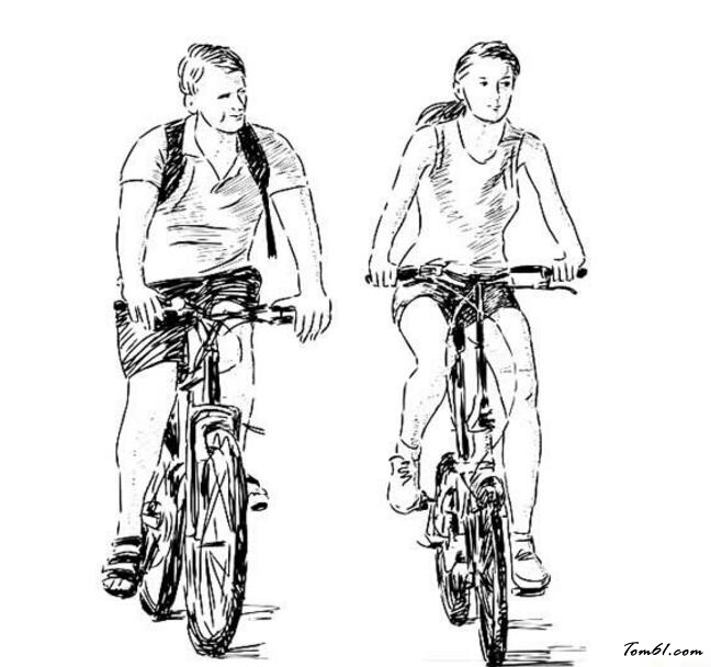 骑单车的人物