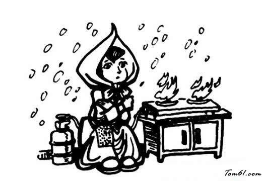 寒冷的冬天儿童