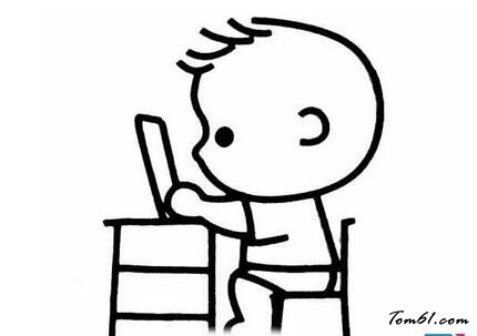 正在读书的孩子