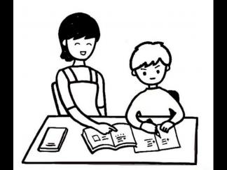 小孩学习写作业2