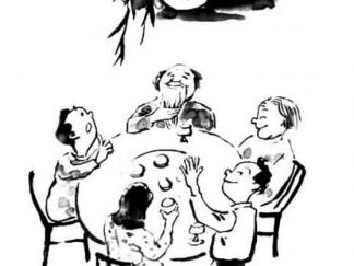 中秋节团员赏月3