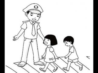 小学生过斑马线1