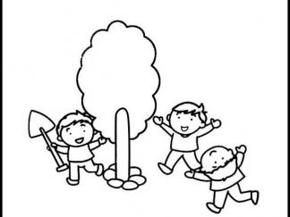 小学生人物植树1