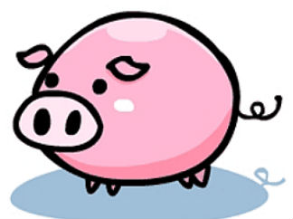 卡通小粉猪