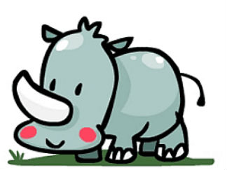 卡通犀牛