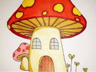 卡通蘑菇房