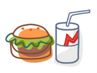 汉堡包和可乐组合