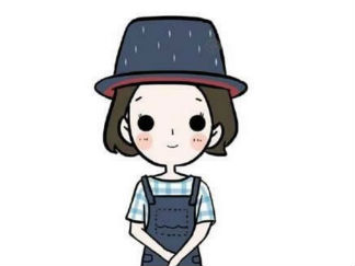 戴帽子的小女孩