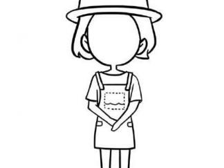戴帽子的小女孩7