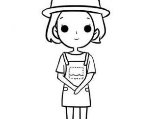 戴帽子的小女孩8