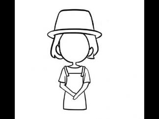 戴帽子的小女孩6