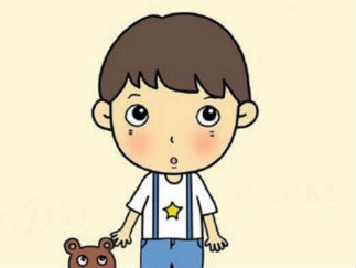 迷茫的小男孩