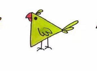 正方形、圆形、三角形的小鸟3