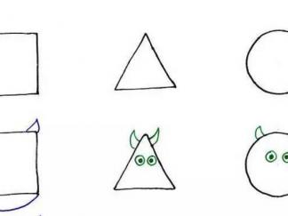 正方形、圆形、三角形的奶牛1