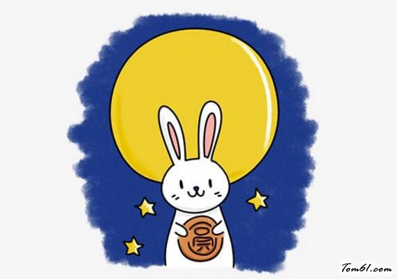 中秋节可爱的玉兔