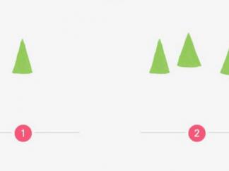 蜡笔风景画群山1