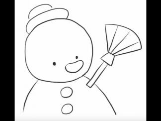 卡通雪人3