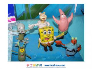 海绵宝宝的彩泥橡皮泥制作教程图解