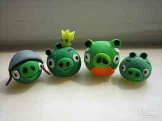 愤怒的小鸟彩泥橡皮泥制作教程图解