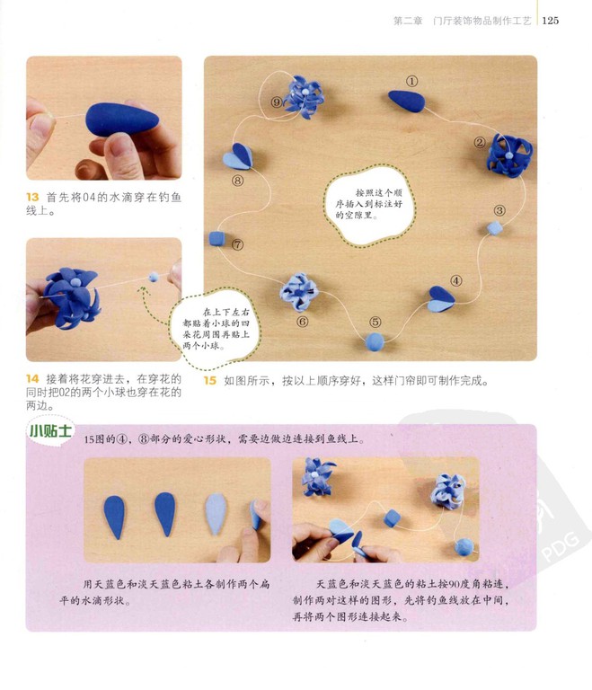 粘土制作室内装饰品门帘图片3
