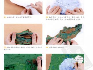 室内装饰品挂钟的彩泥橡皮泥制作教程图解