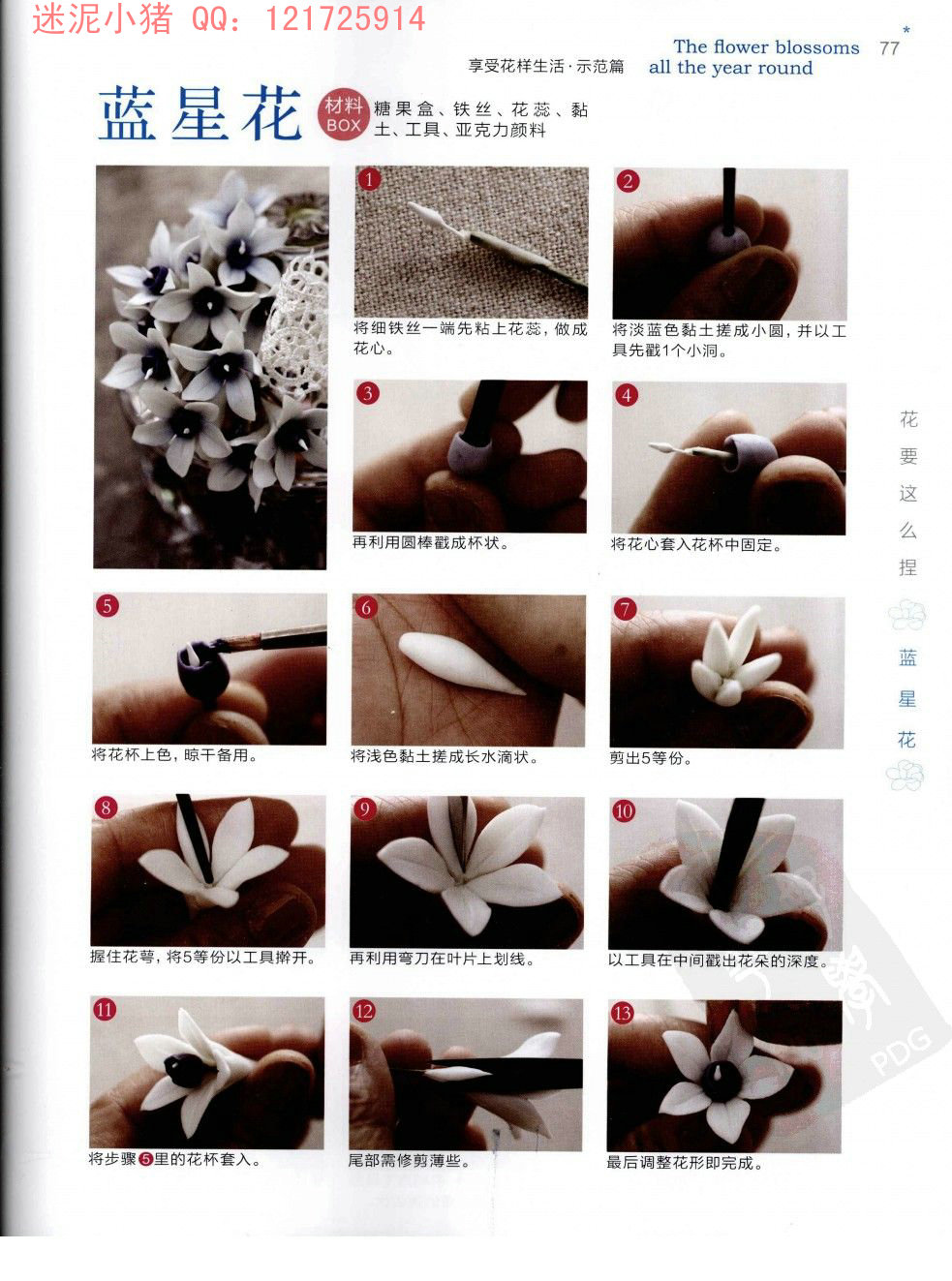 蓝星花的制作方法图片1