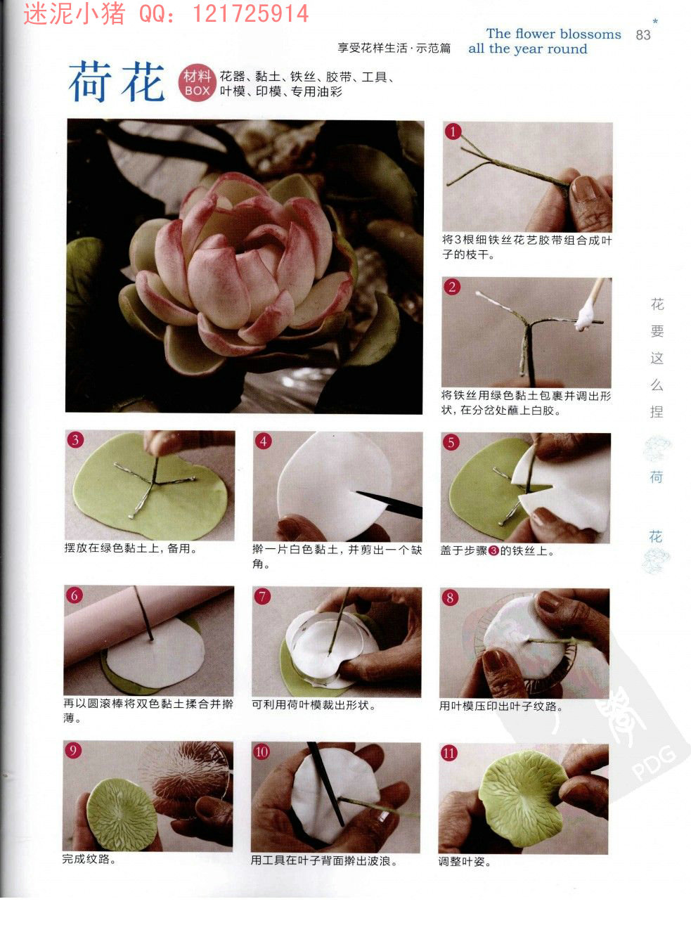 荷花的制作方法图片1