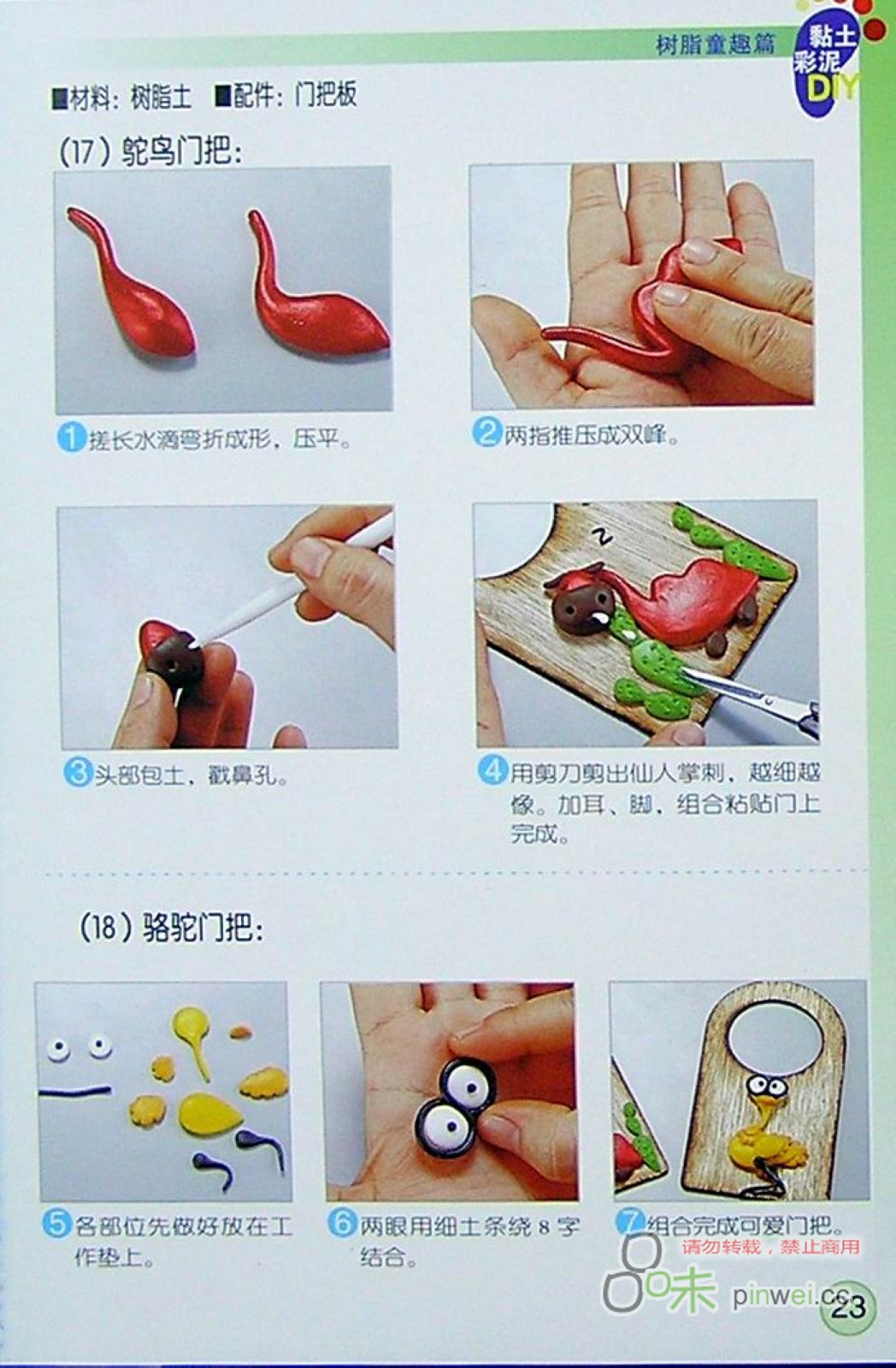 鸵鸟骆驼门把的制作图片2