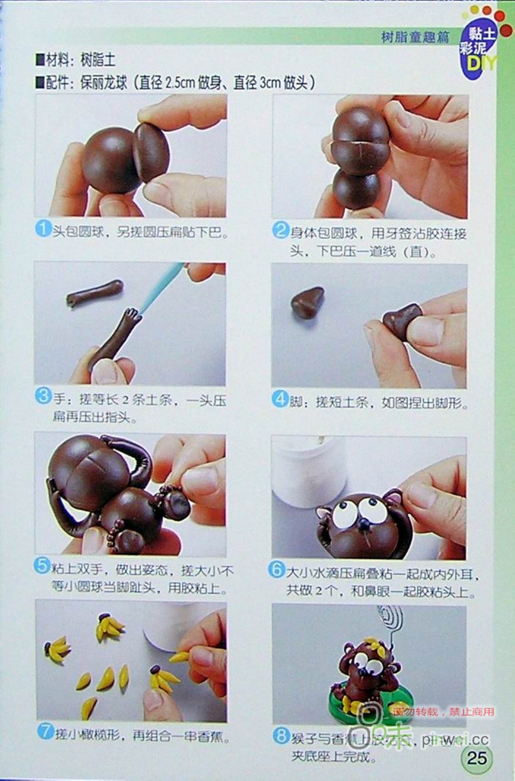 猴子名片夹的制作方法图片1