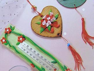 妈妈我爱你藤圈的彩泥橡皮泥制作教程图解