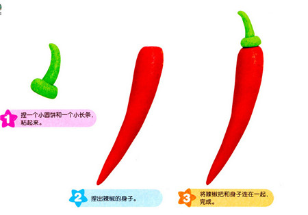 橡皮泥手工制作：红辣椒图片1