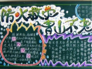 消防安全-黑板报版面设计图