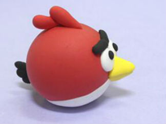 <strong>愤怒的小鸟之红鸟的彩泥橡皮泥制作教程图</strong>