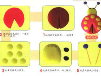 瓢虫2的彩泥橡皮泥制作教程图解
