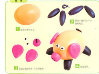小猪的彩泥橡皮泥制作教程图解