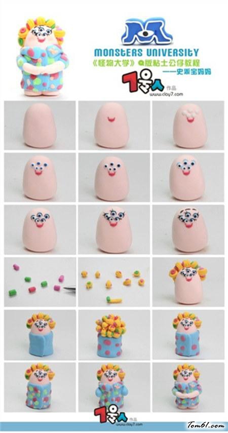 怪物学院彩泥橡皮泥制作教程图解图片1