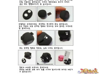 小黑猪彩泥橡皮泥制作教程图解