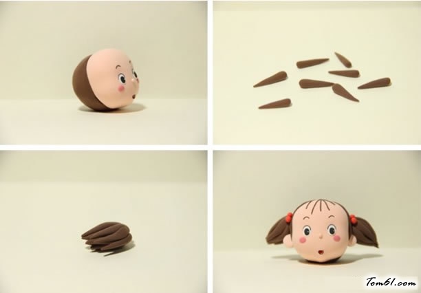 小女孩彩泥橡皮泥制作教程图解图片1