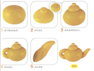 茶壶彩泥橡皮泥制作教程图解