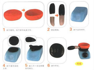 灶台的彩泥橡皮泥制作教程图解