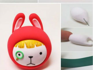 可爱兔子彩泥橡皮泥制作教程图解