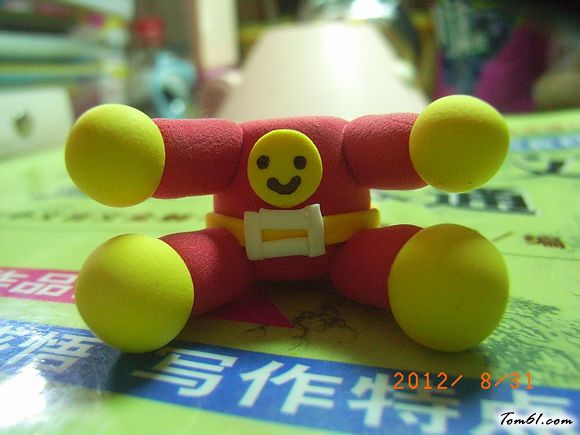 挂件面包超人彩泥橡皮泥制作教程图解图片8