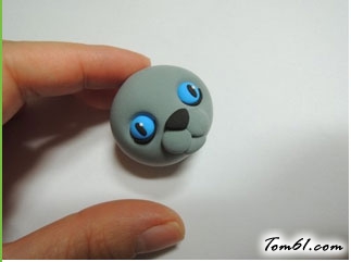 灰色蓝眼小猫咪的彩泥橡皮泥制作教程图解图片8