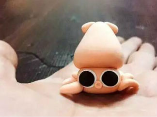 DIY鱿鱼君的彩泥橡皮泥制作教程图解
