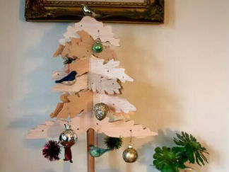 木制DIY圣诞树的彩泥橡皮泥制作教程图解