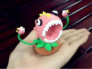 DIY大嘴花的彩泥橡皮泥制作教程图解