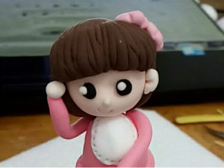 可爱小女孩的彩泥橡皮泥制作教程图解